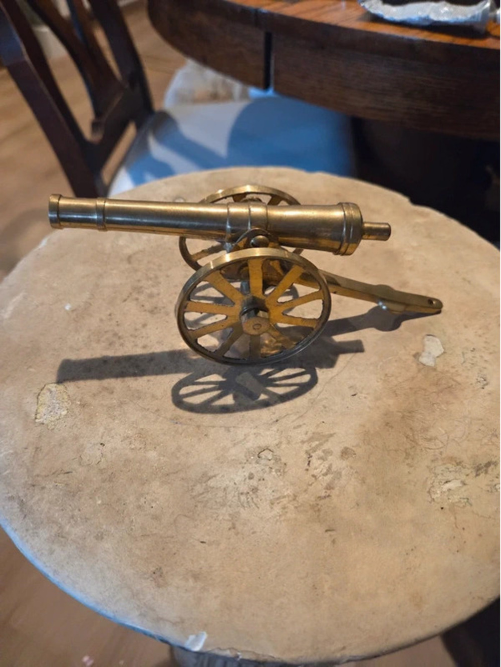 Vintage decorative brass miniature cannon model